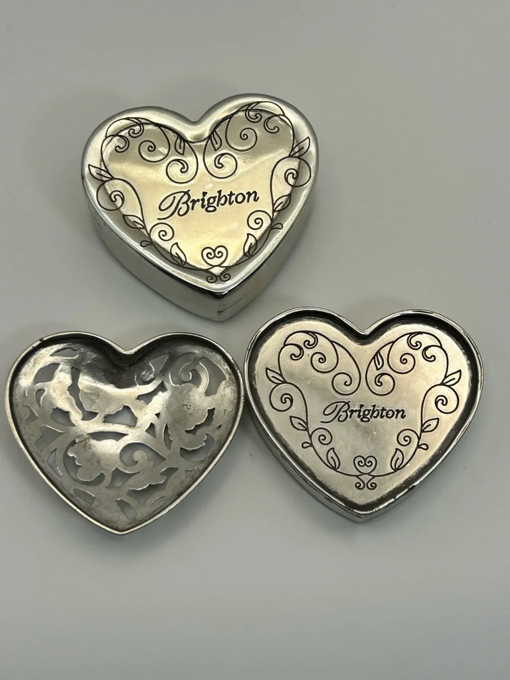 Brighton Collectibles Floral Heart Trinket Dish About 2